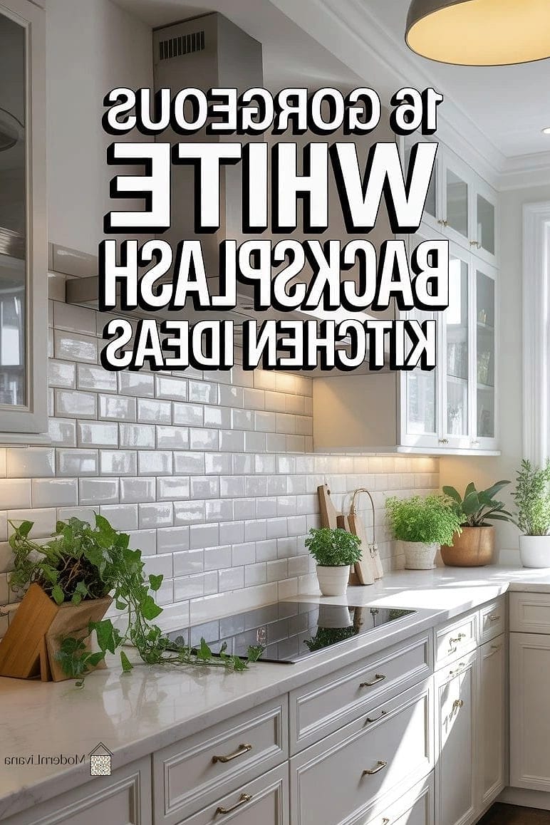 Glossy White Subway Tile with Simple Grout Lines