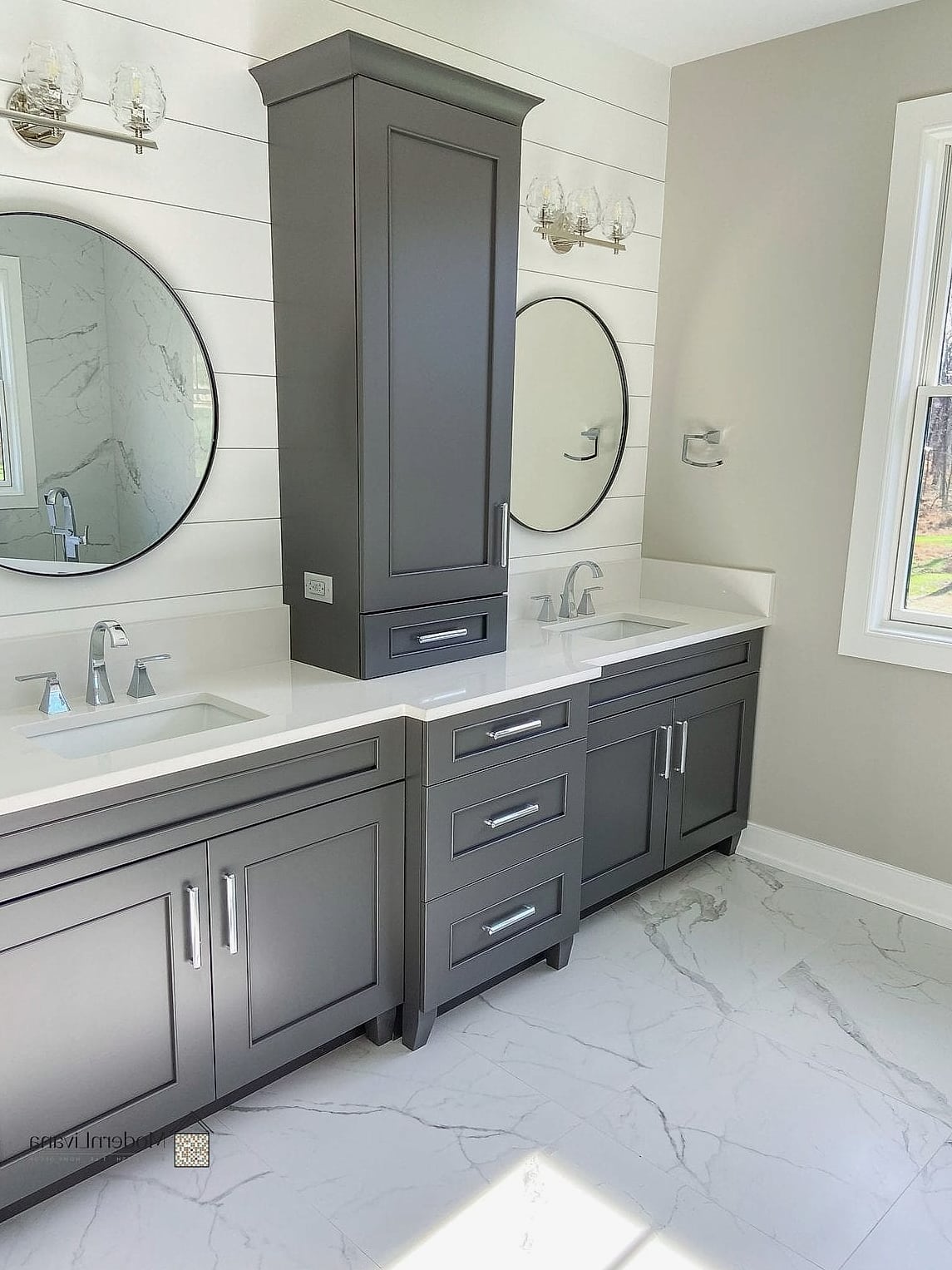 Gray Bathroom Cabinets for a Spa-Inspired Space