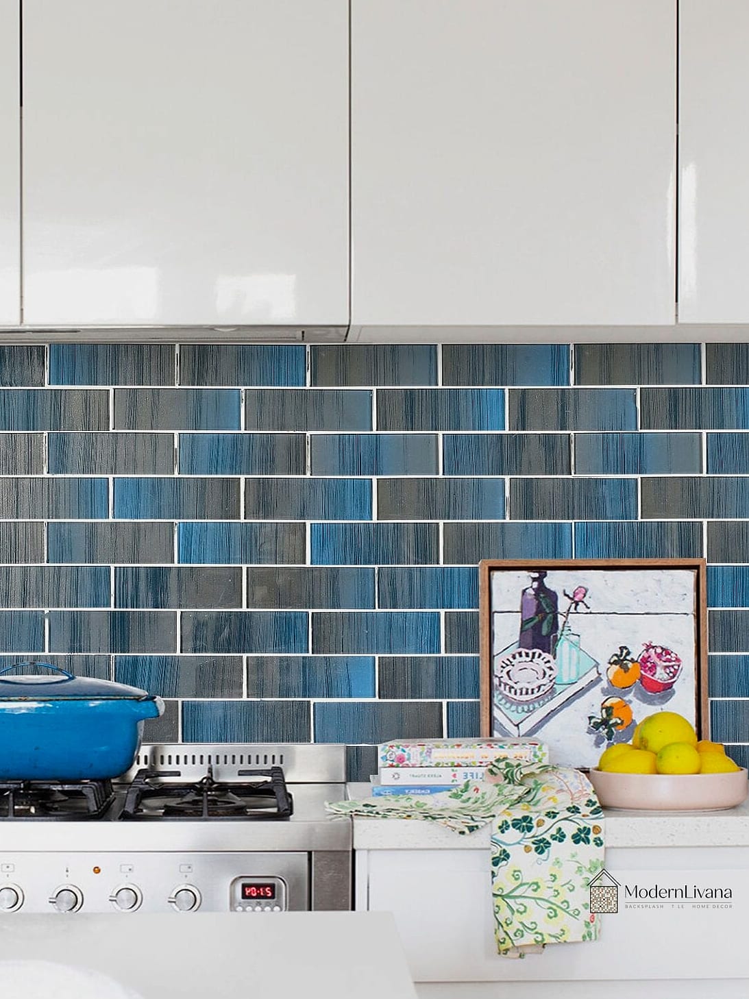 Gray Subway Tile Backsplash