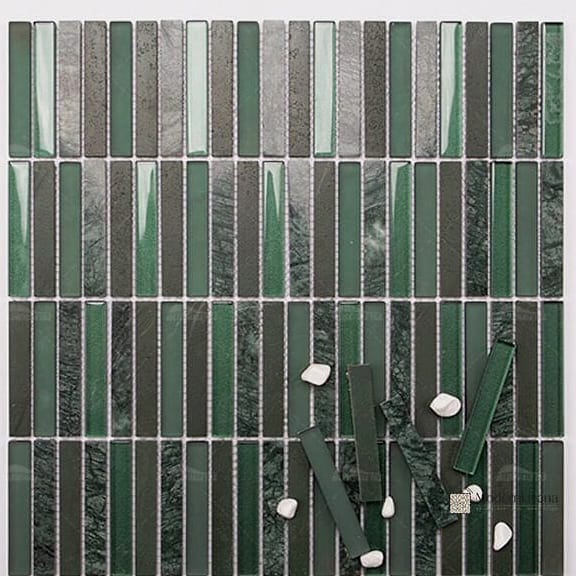 Green Glass Kit Kat Backsplash