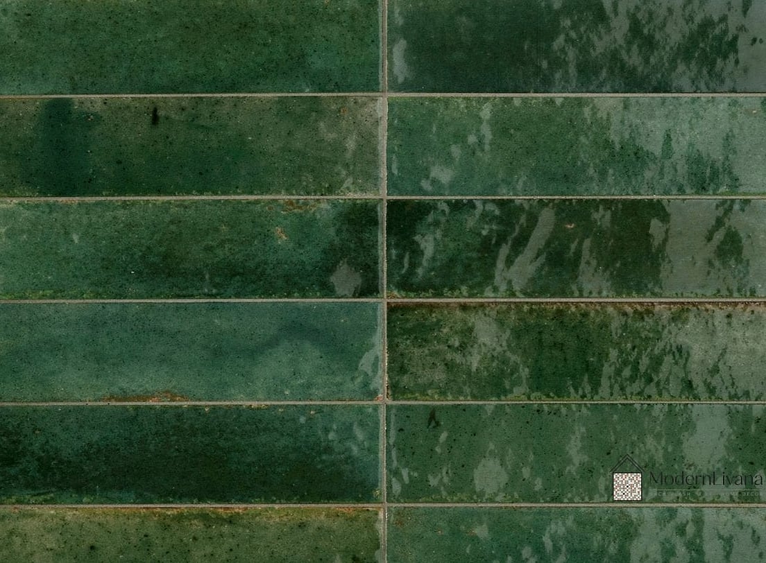 23 Glazed Porcelain Tile Ideas That Maximize Style and Function 14 Green Glazed Porcelain Tile for a Natural Feel