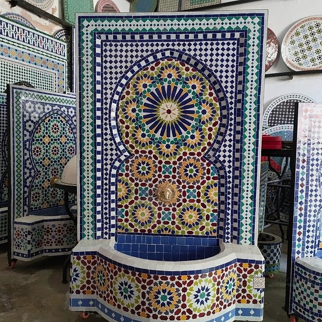 Handcrafted Zellige Mosaic Tile Accent Wall