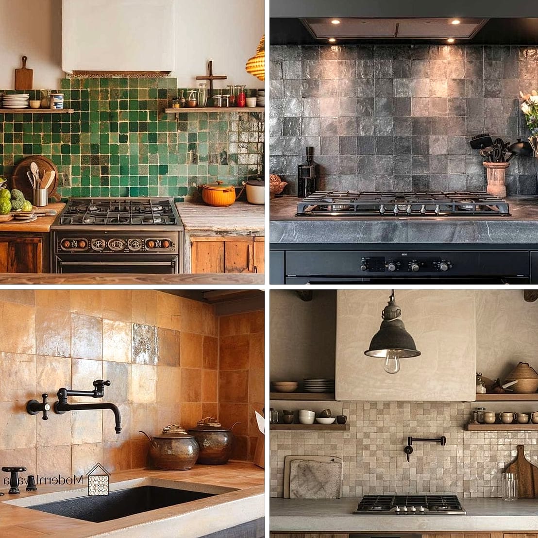 24 Rustic Backsplash Ideas to Inspire Your Next Renovation 6 Handmade Zellige Tile