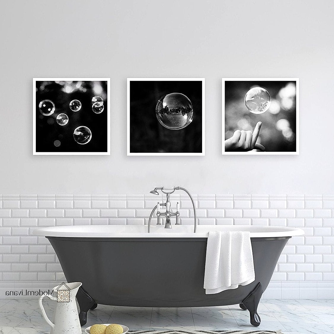 Large Black Framed Mirror