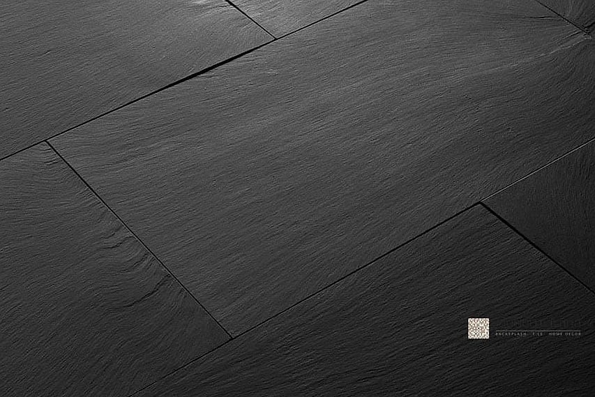 25 Black Tile Ideas to Show Your Contractor 6 Large Format Black Porcelain Slabs
