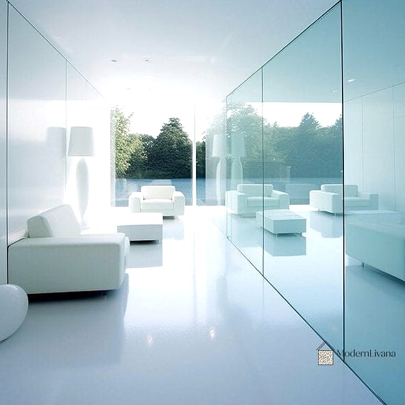 Large-Format White Glass Panels