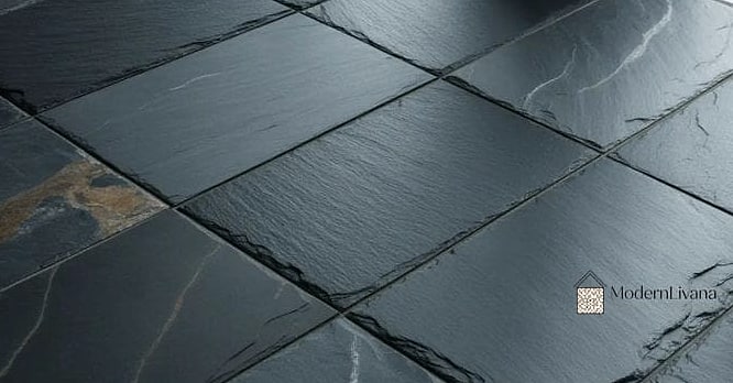 Large Format Slate Bathroom Floor