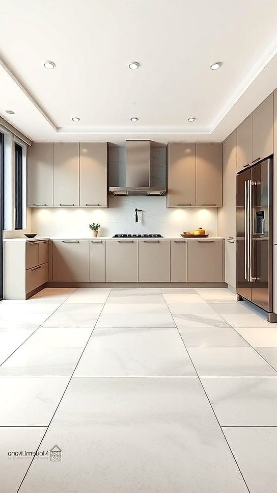 Large Porcelain Tile in Modern Kitchens