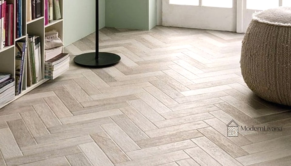 Large Porcelain Tile with Herringbone Patterns