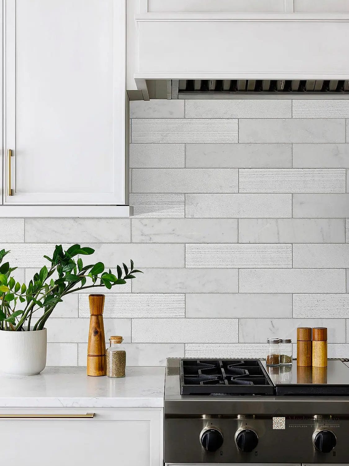 Large White Subway Tile for Fewer Grout Lines