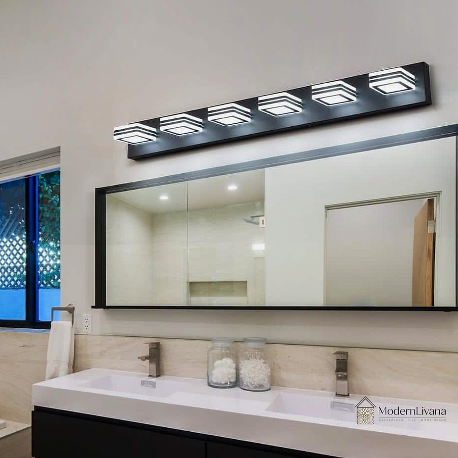 Layered Lighting with Black Fixtures