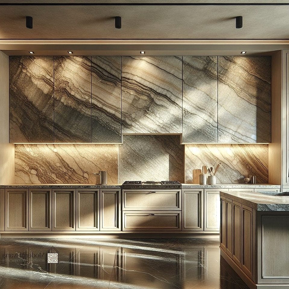 Luxury Stone-Inspired Backsplash on a Budget