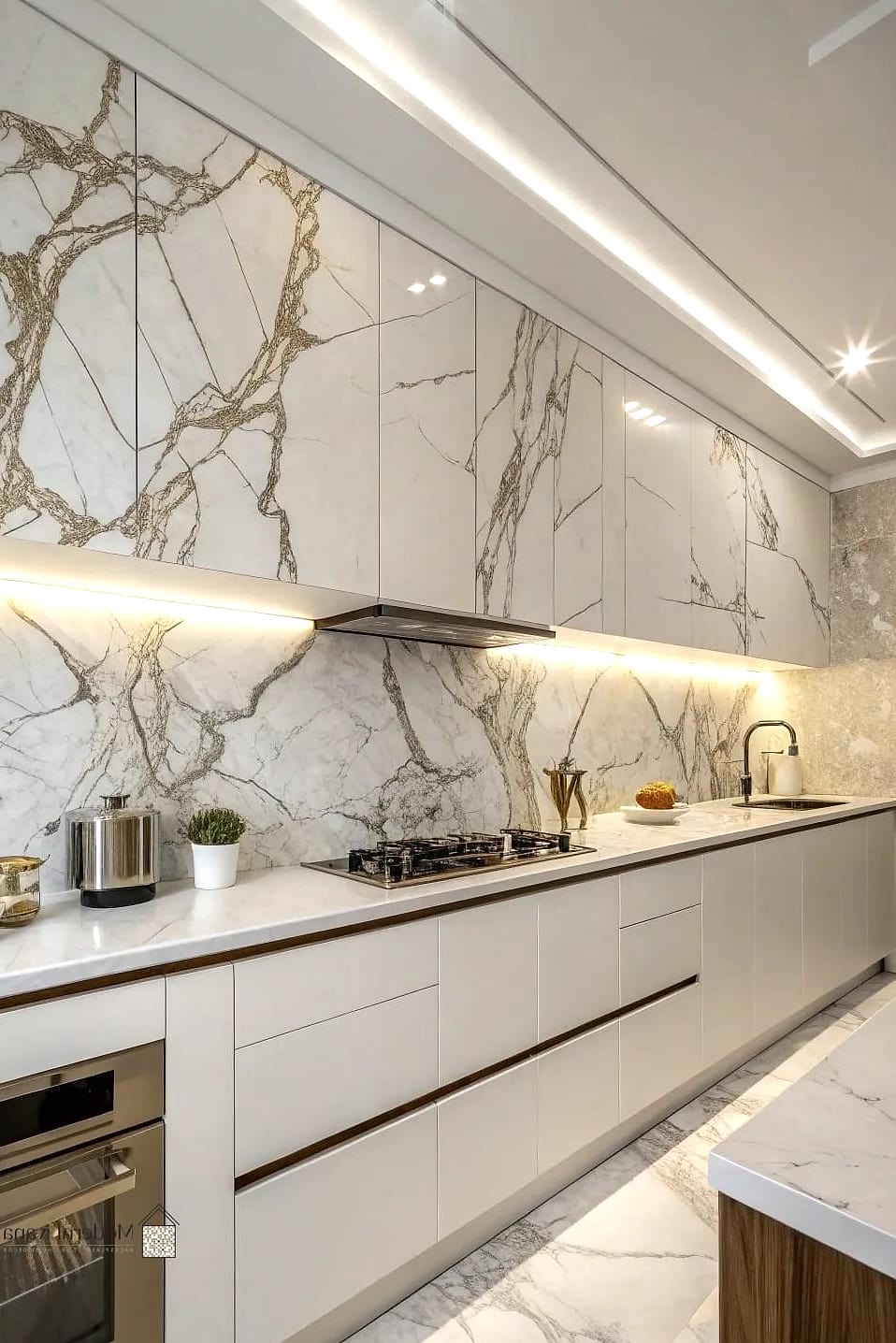 20 Kitchen Backsplash Ideas That Will Transform Your Space 4 Marble Backsplash for a Luxurious Finish