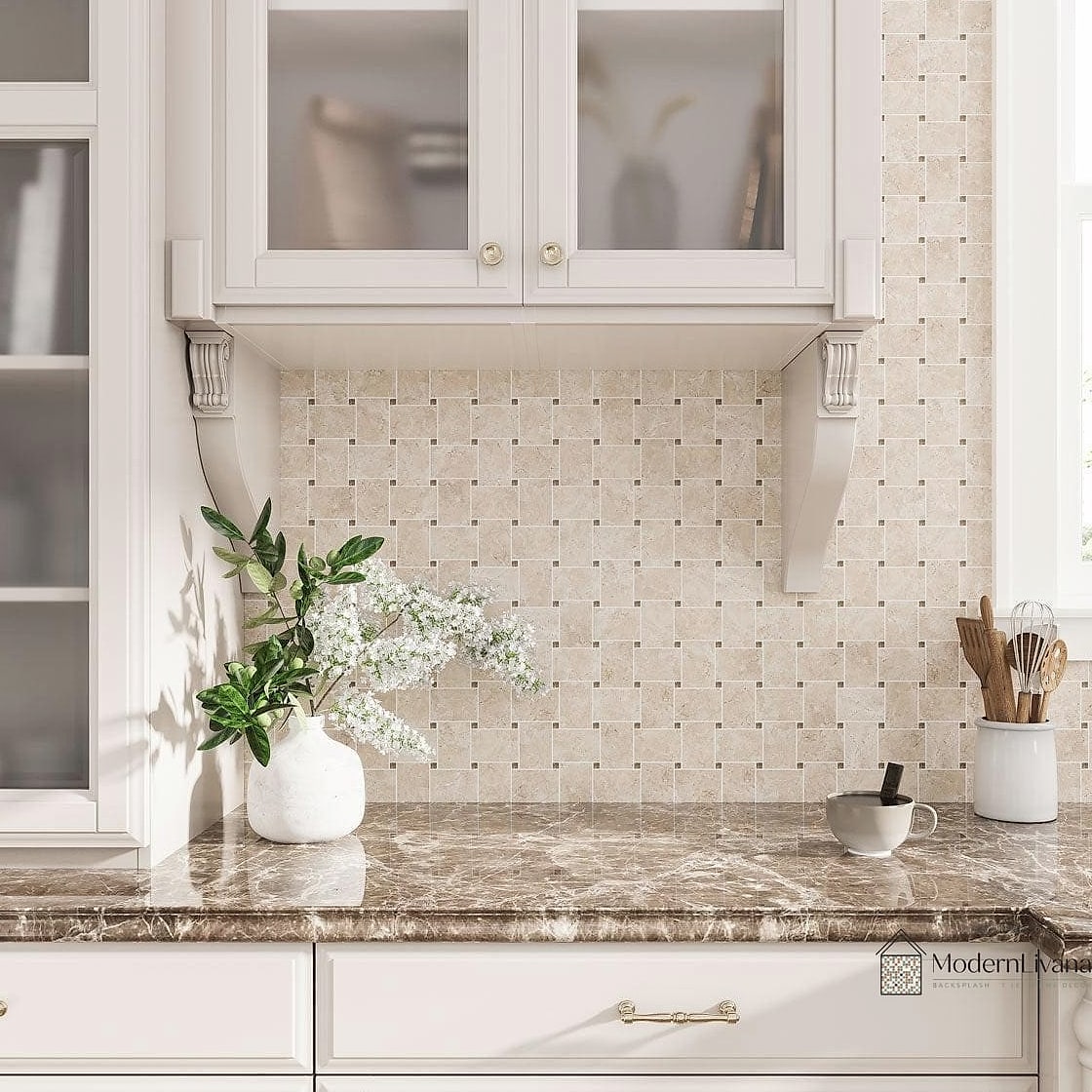 30 Marble Backsplash Ideas That Are Stylish and Practical 19 Marble Basketweave Tile