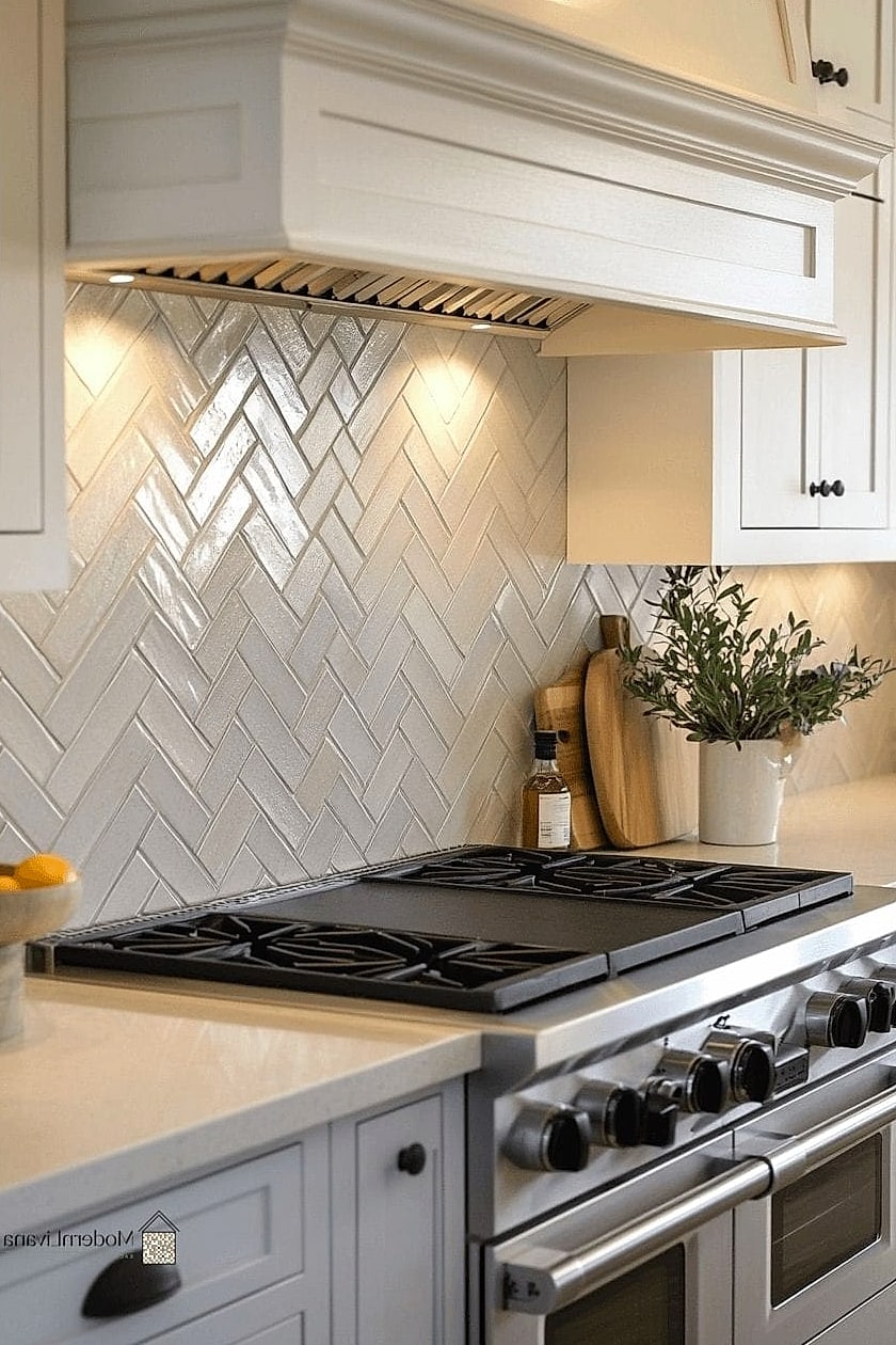 Marble Herringbone Pattern