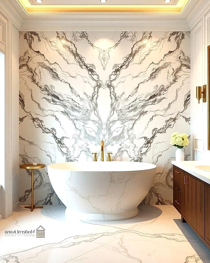 Marble Slab Backsplash