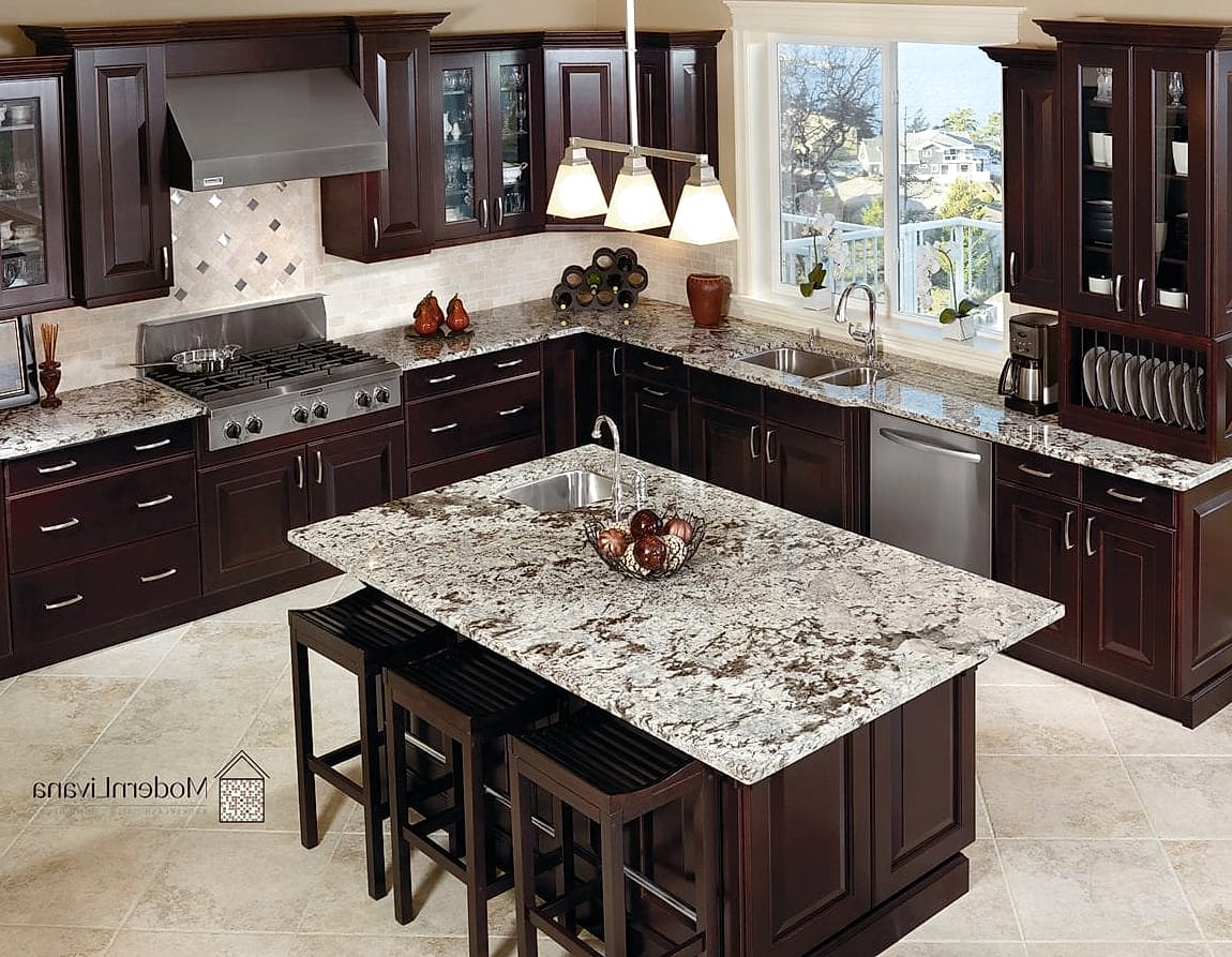 Marble Slab with Dramatic Veining