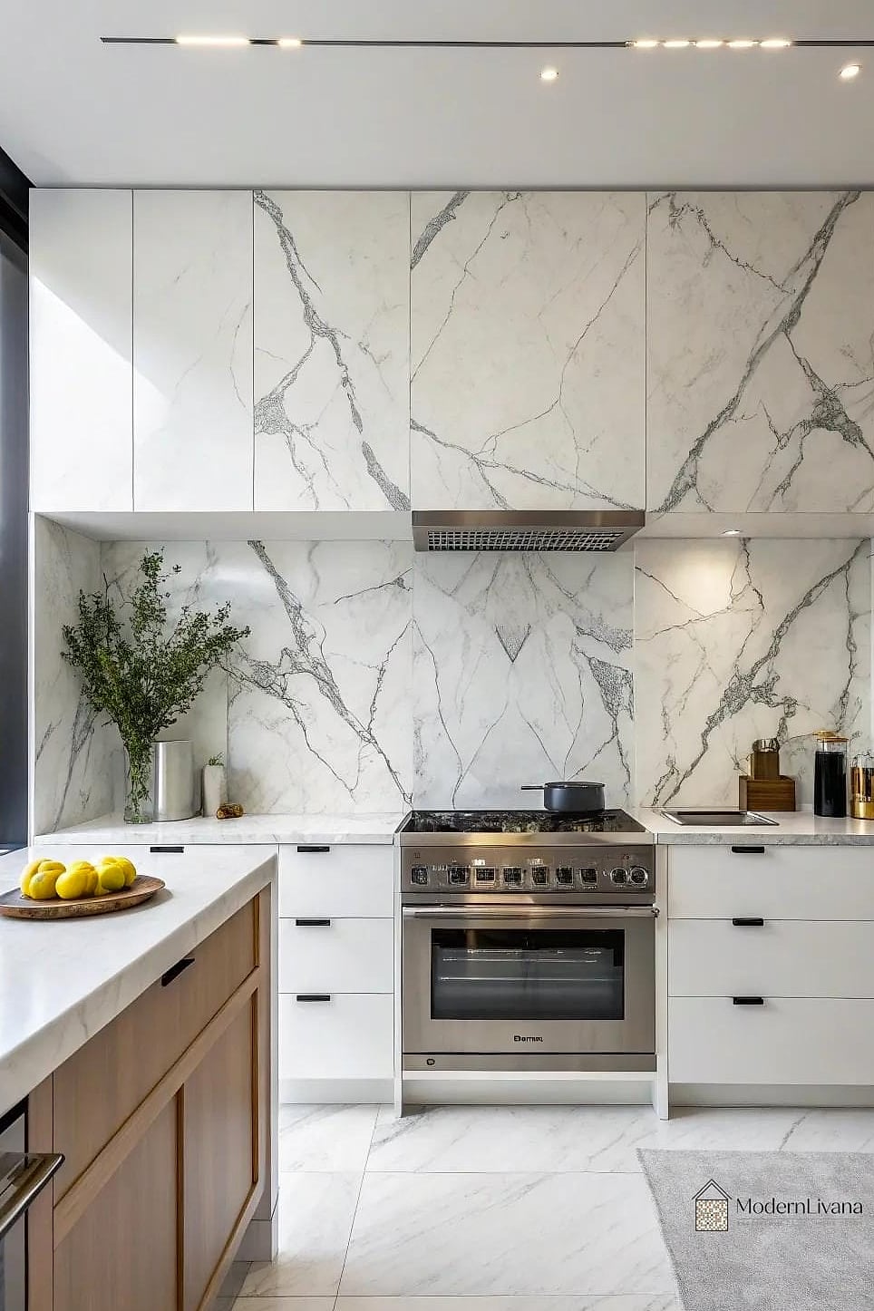 Marble Slab Backsplash