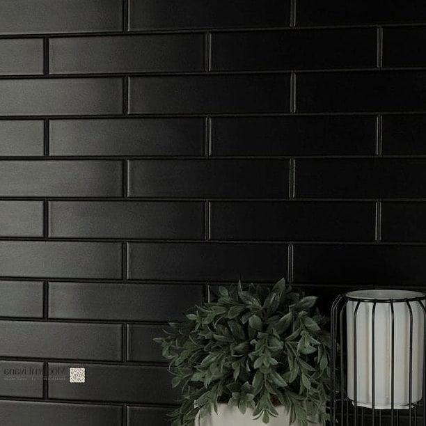 25 Black Tile Ideas to Show Your Contractor 2 Matte Black Subway Tile