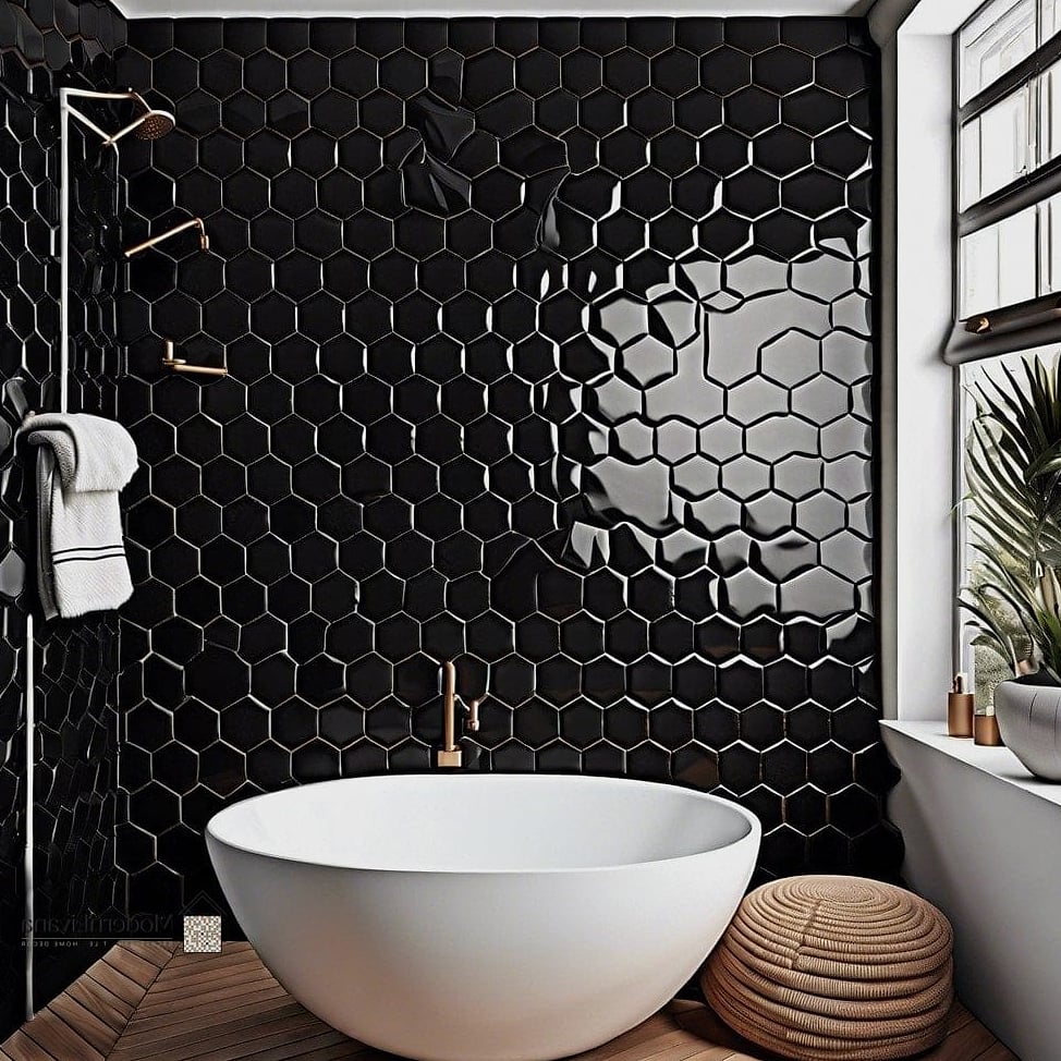 Matte Black Statement Wall