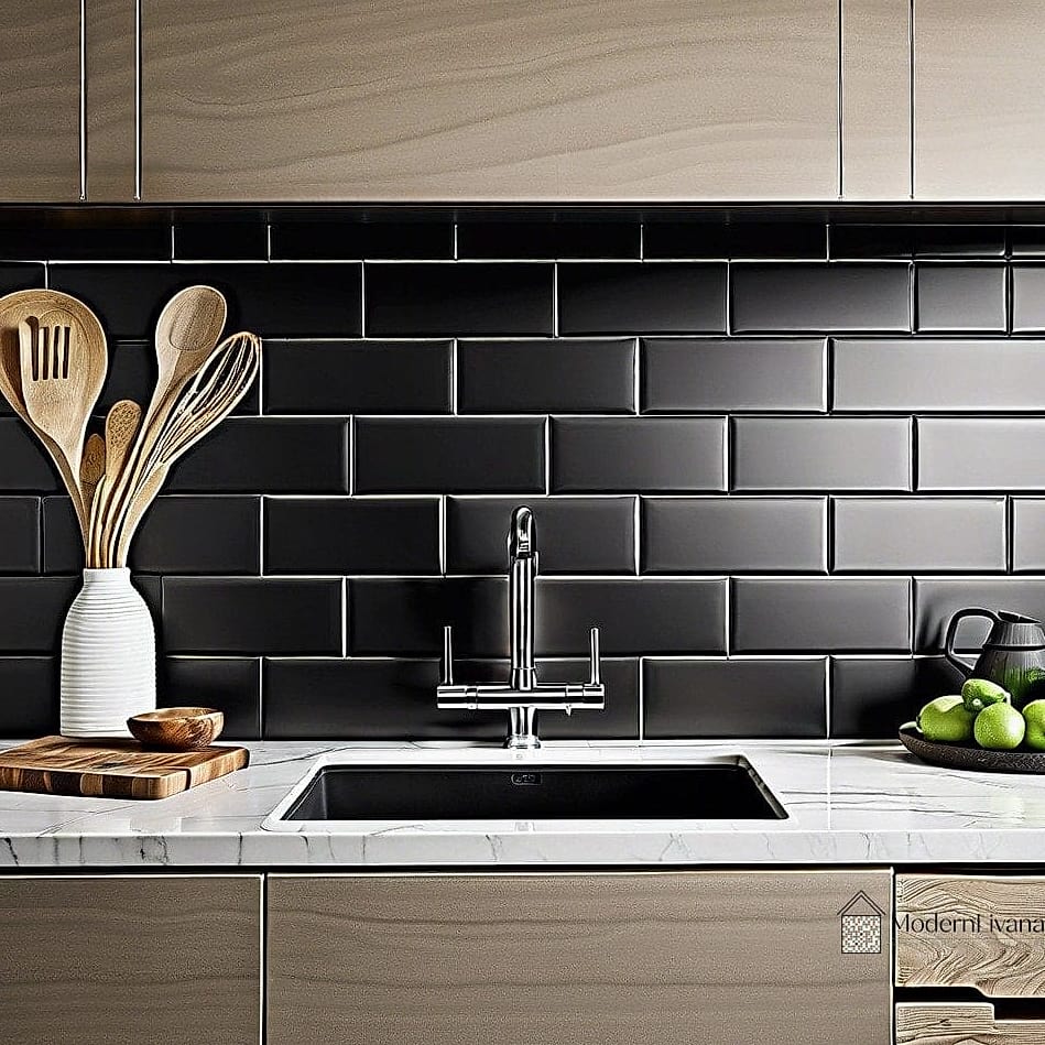 Matte Black Subway Tile