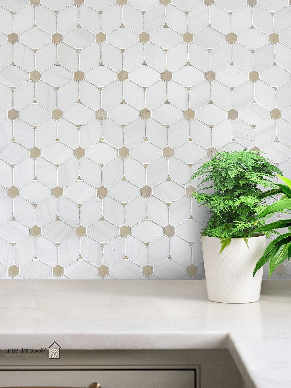 Matte White Hexagon for Soft Texture