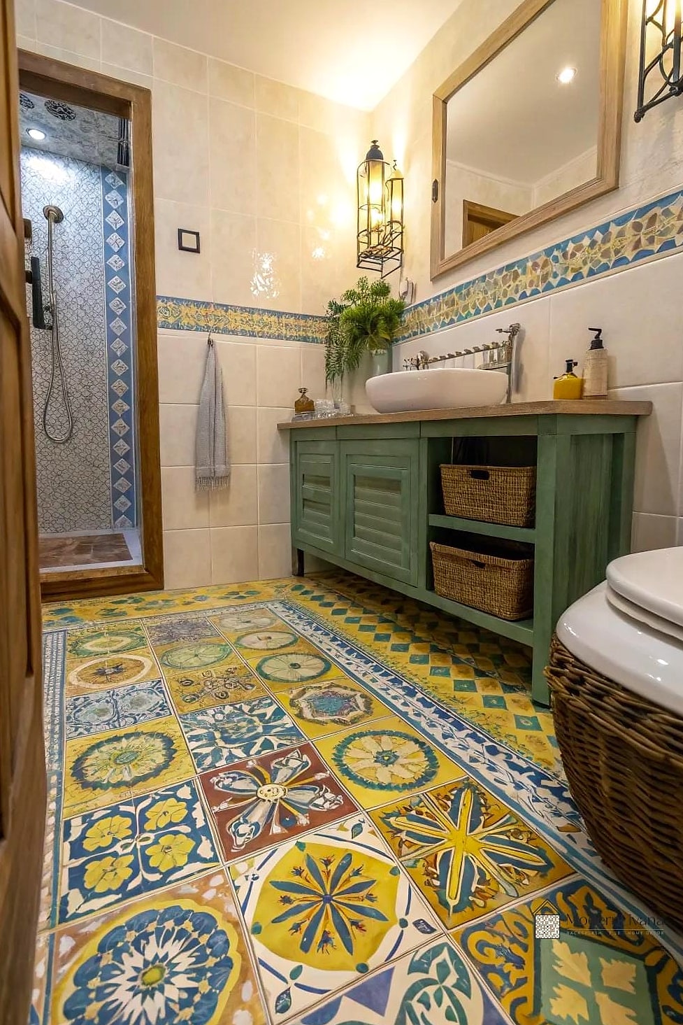 Mediterranean-Inspired Mosaic Floor