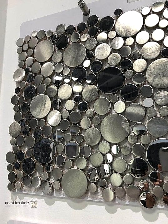 27 Silver Tile Ideas Trending on Pinterest This Year 5 Metallic Silver Penny Tile