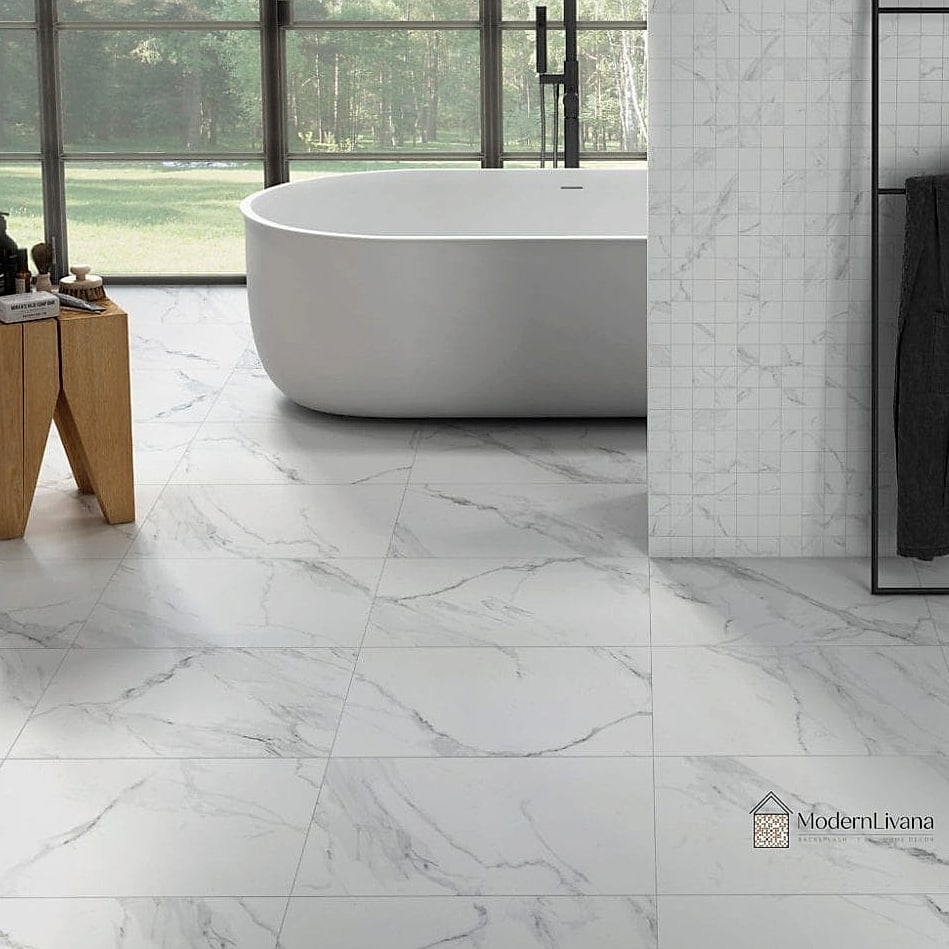 Minimalist White Porcelain Tile Designs