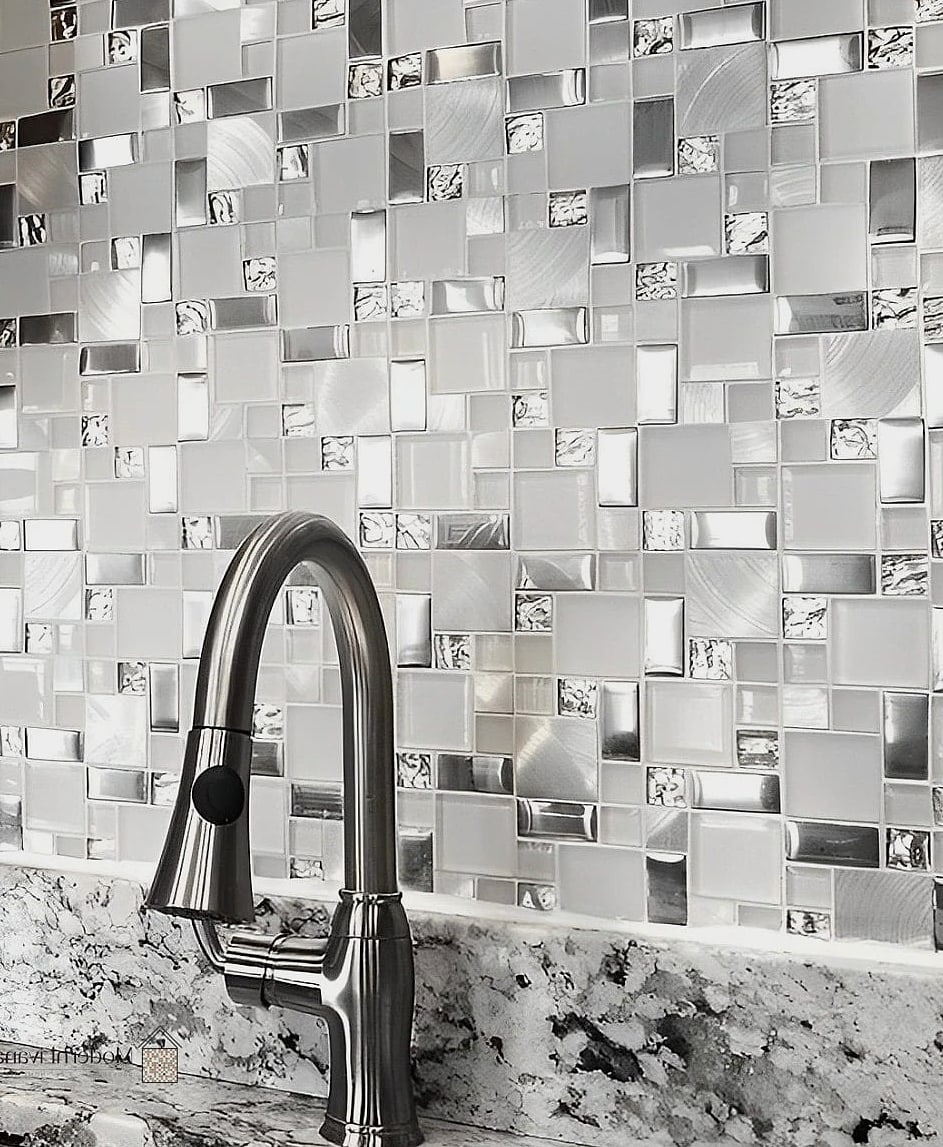 27 Silver Tile Ideas Trending on Pinterest This Year 8 Mirror Finish Silver Tile