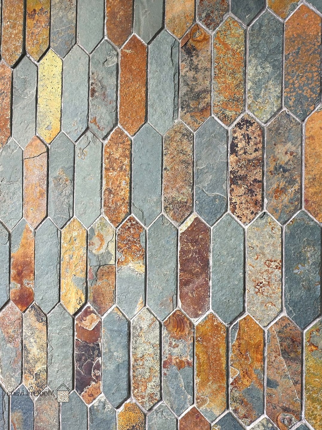 Mixed Finish Elongated Hexagon Tile Installation