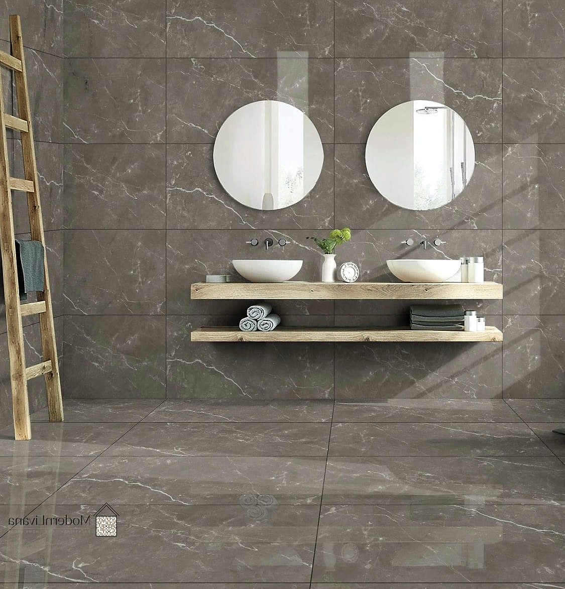 23 Glazed Porcelain Tile Ideas That Maximize Style and Function 21 Mixed Material Glazed Porcelain Tile Designs