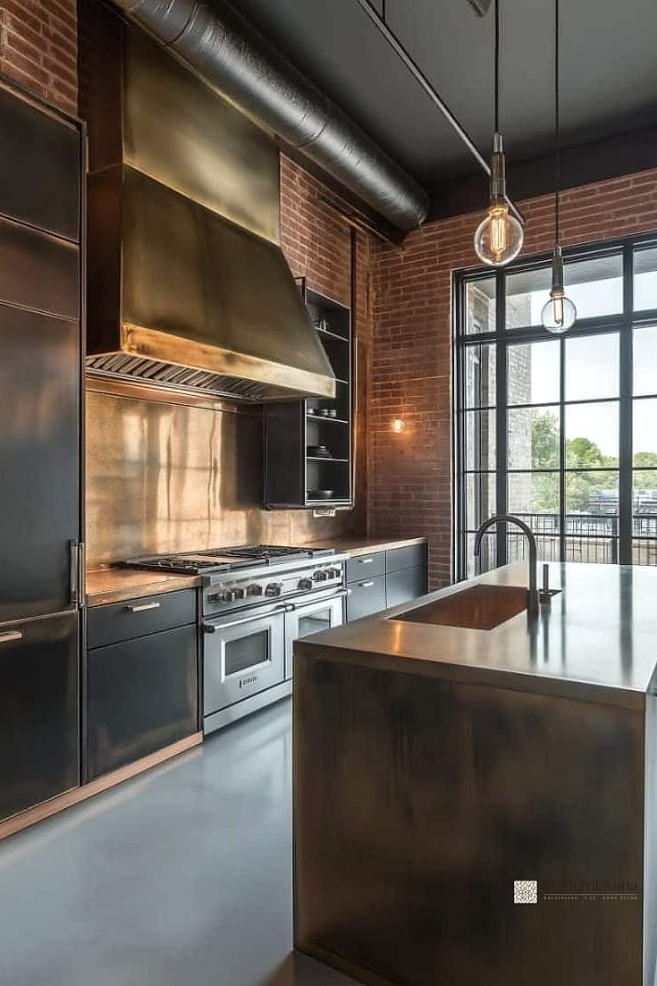25 Industrial Kitchen Ideas From Homes We Absolutely Love 12 Mixed Metal Finishes
