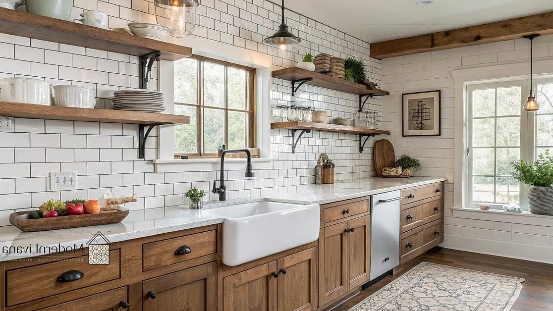 Mixed White and Warm Beige Mosaic