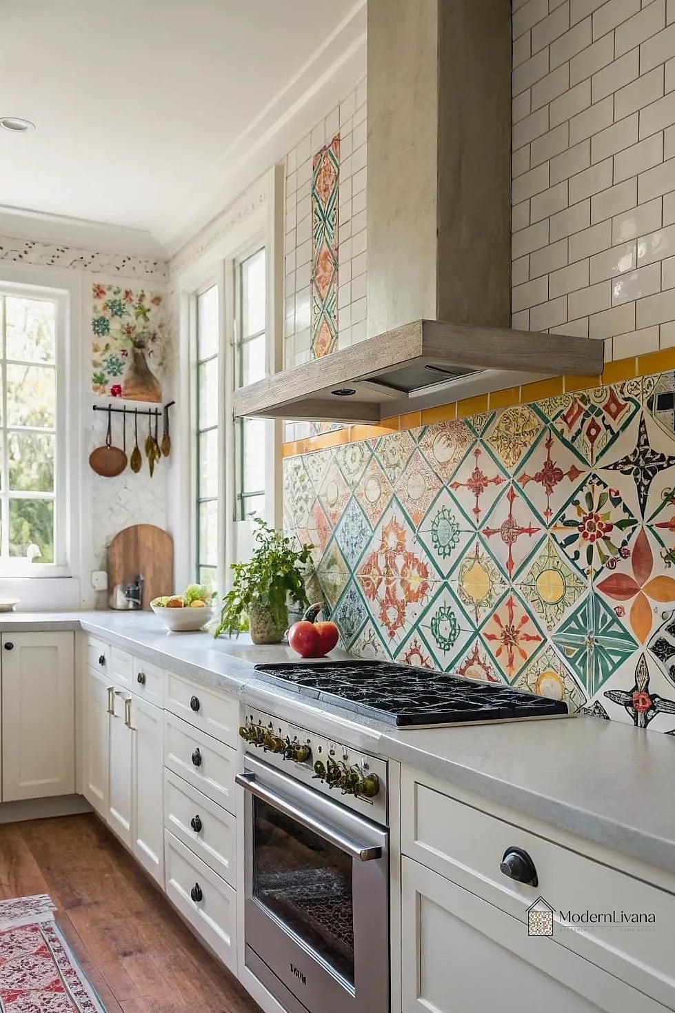 23 Multicolor Backsplash Ideas That Are Stylish and Practical 11 Mixed Zellige Tile Collection