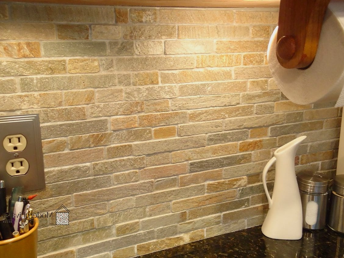25 Stacked Subway Tile Ideas That Maximize Style and Function 25 Mixing Subway Tile with Natural Stone