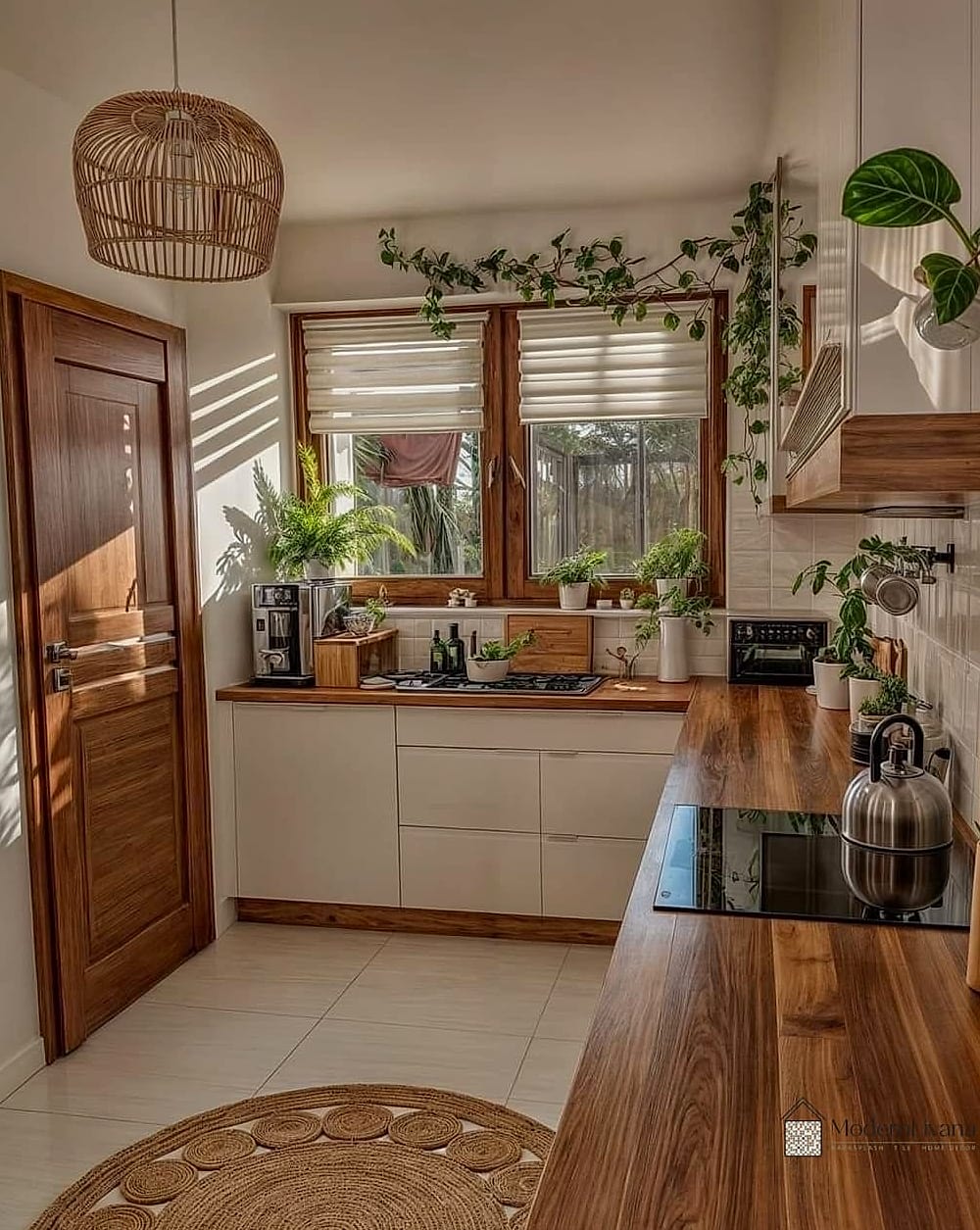 Modern Minimalist Floral Kitchen Design