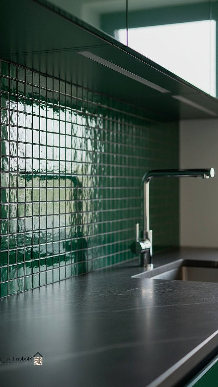 Moody Green Ceramic Tile