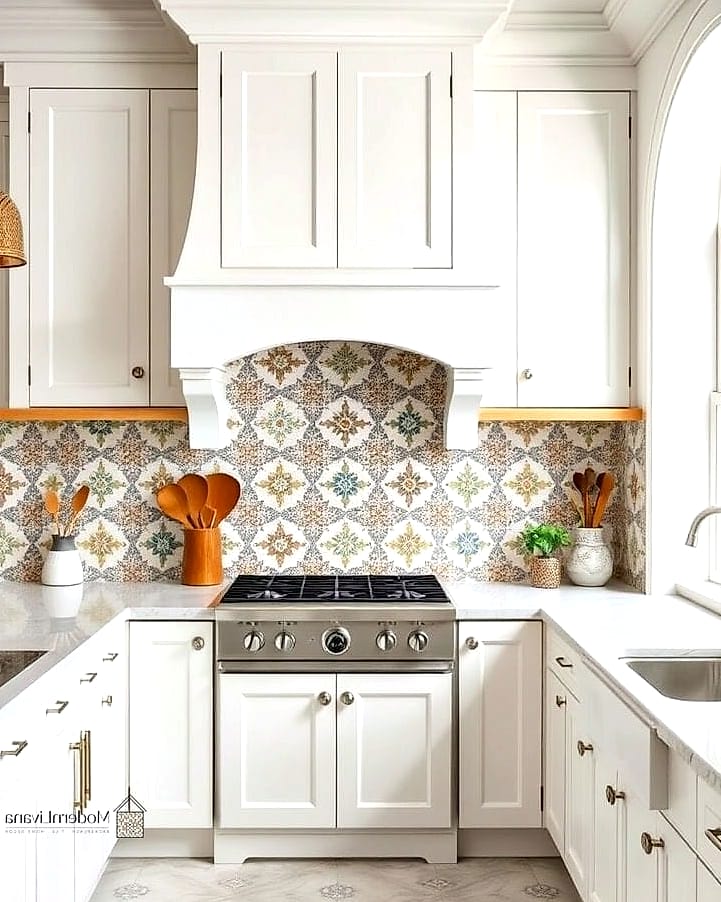 Moroccan-Inspired Patterned Tile
