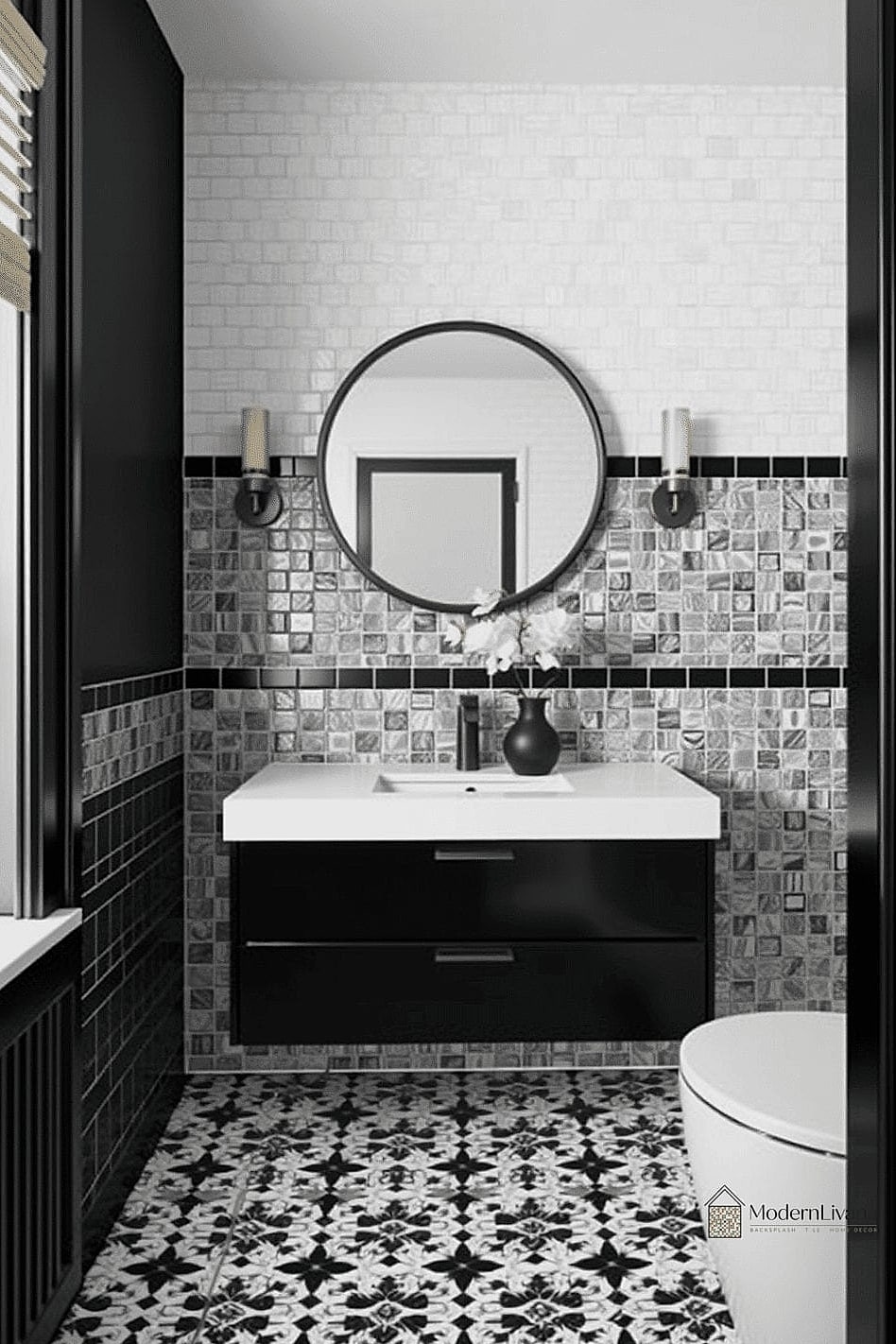 Mosaic Tile Shower Niche