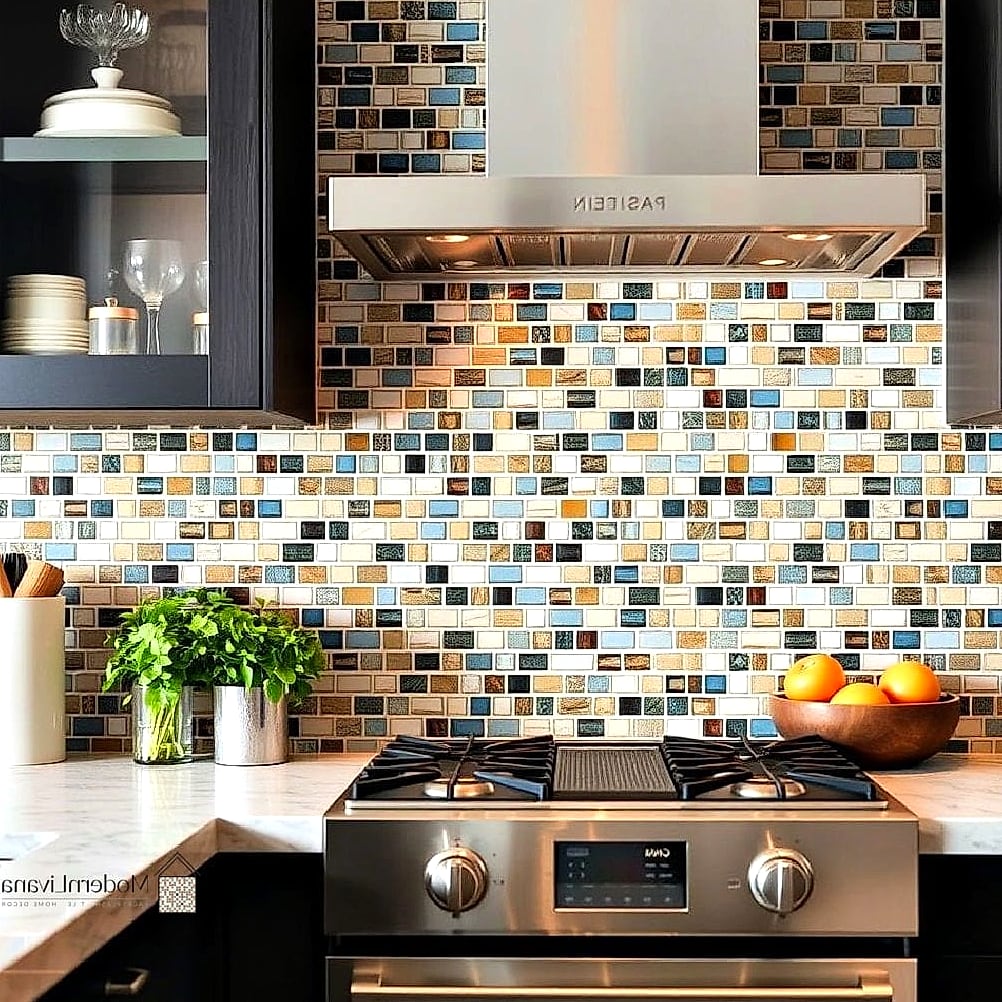 24 Kitchen Backsplash Ideas to Inspire Your Next Renovation 11 Mosaic Tile Accent Wall