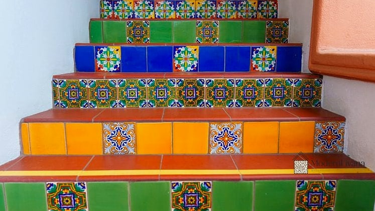 Mosaic Tile Stair Risers