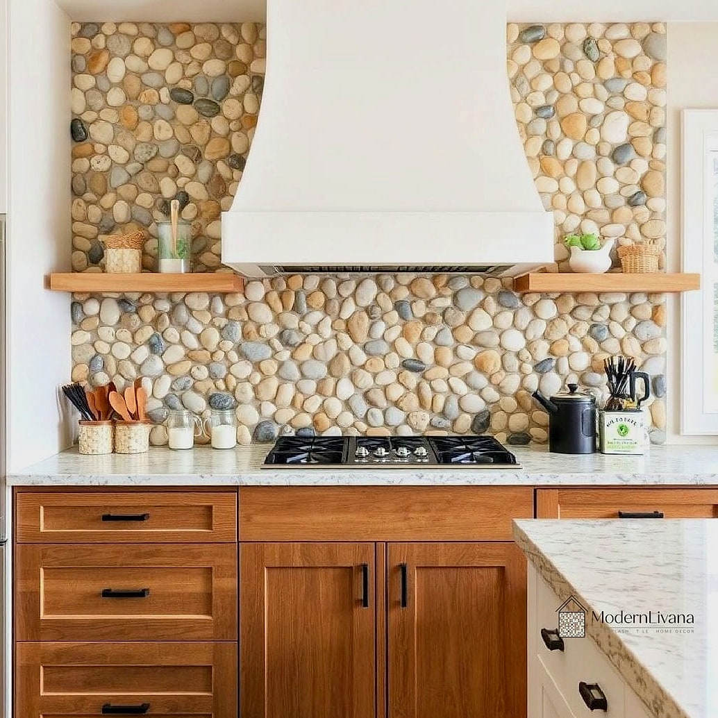 Natural Stone Pebble Tile