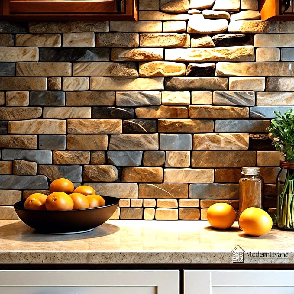 Natural Stone Mosaic Backsplash