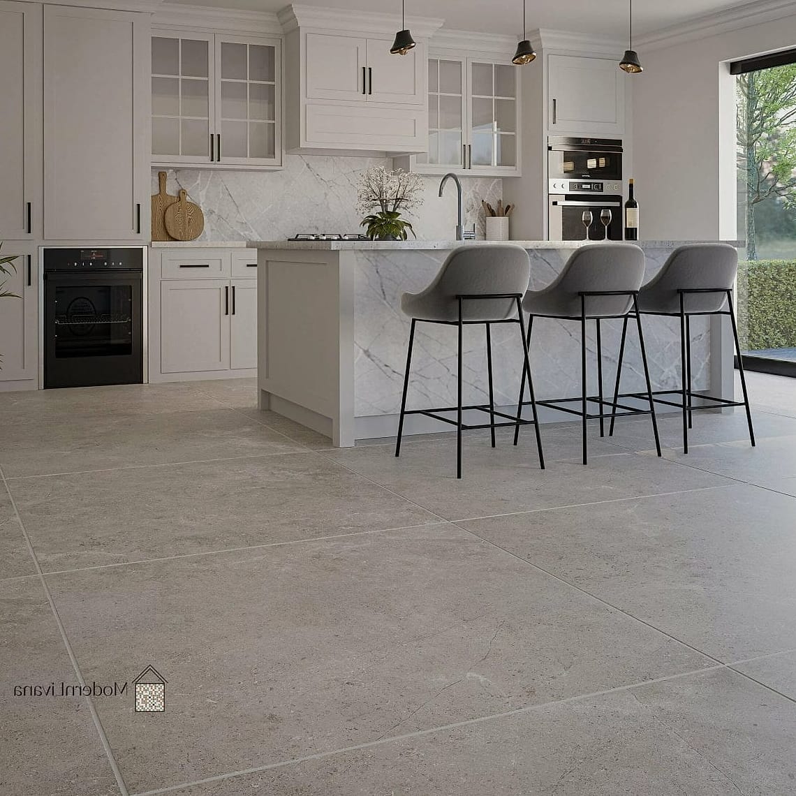 Natural Stone-Look Porcelain Tile