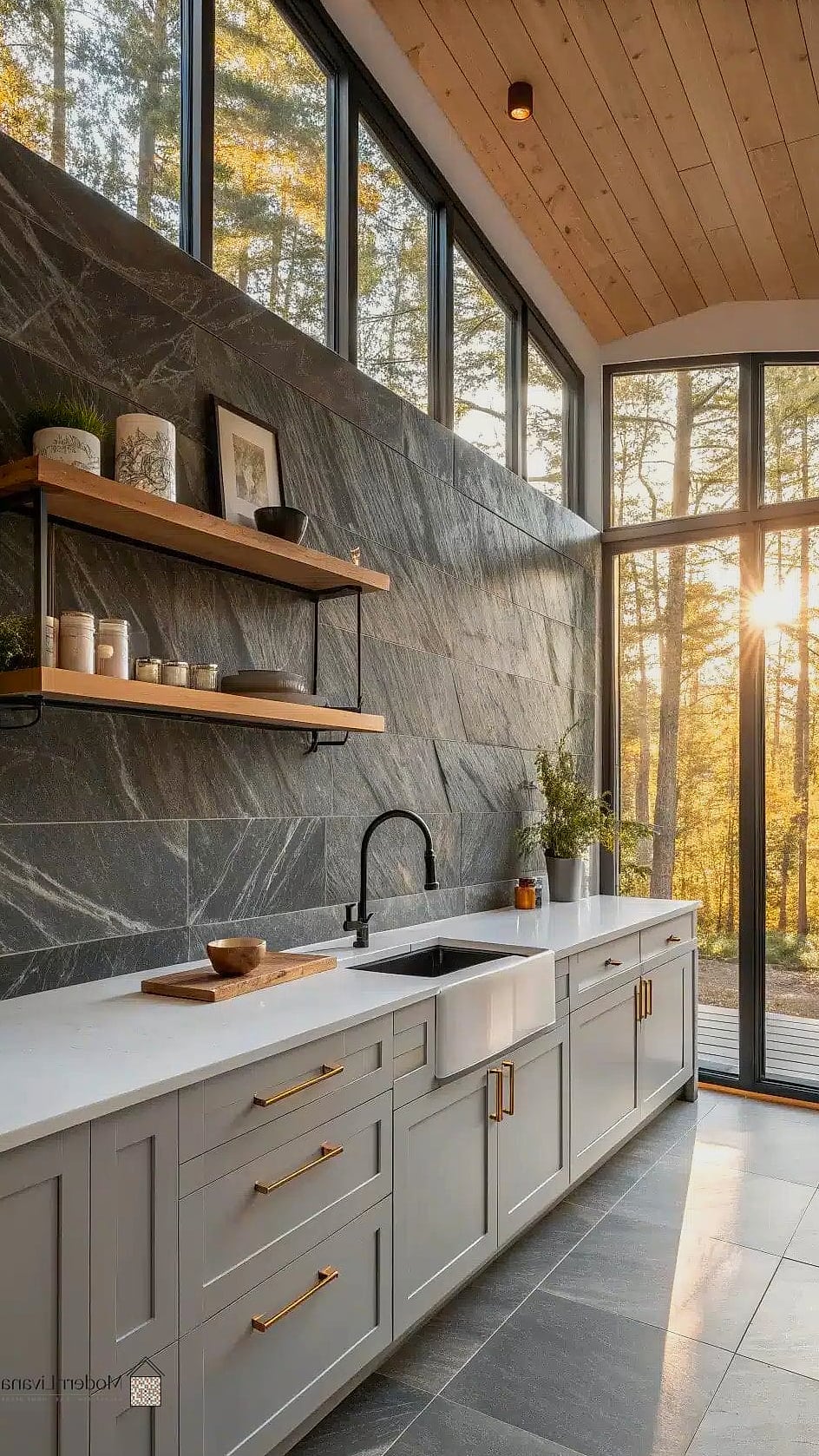 20 Kitchen Backsplash Ideas That Will Transform Your Space 9 Natural Stone Backsplash with Organic Texture