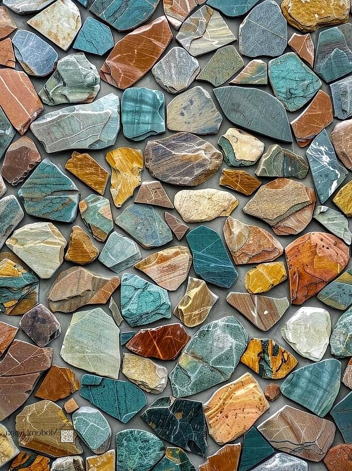 Natural Stone Mosaic Tile Feature Wall