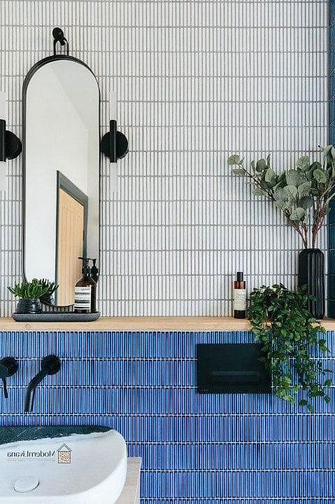 Navy Kit Kat Bathroom Accent
