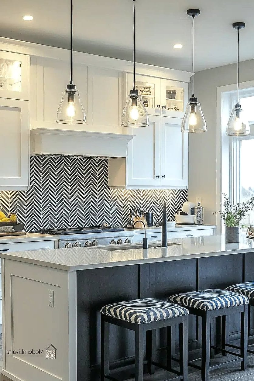 Neutral Chevron Tile