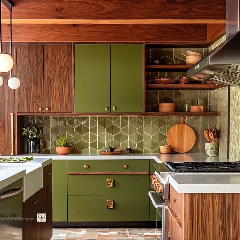 Olive Green Kitchen Walls